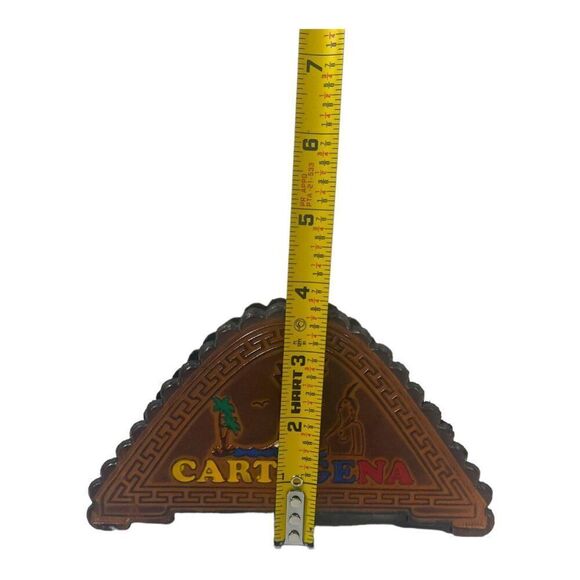 Columbia Handcrafted Leather Coasters Set Of 6 WIth Holder Colombian Souvenirs - Picture 16 of 16